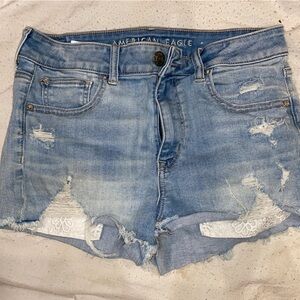 Paid of shorts, light colored, light washed color, super comfortable.